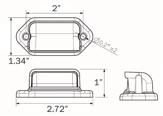 OPTRONICS LED LICENSE LIGHT MINI; - LPL31CBP