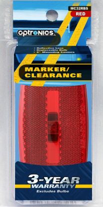 OPTRONICS M/C; OVAL;BLK BASE; RED - MC32RBS