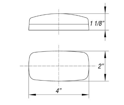 OPTRONICS M/C; OVAL;WHT BASE; RED - MC32RS