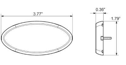 OPTRONICS LED 2X4 M/C;AMB;RFLX;BLCKBASE;HARDW - MCL0030ABB
