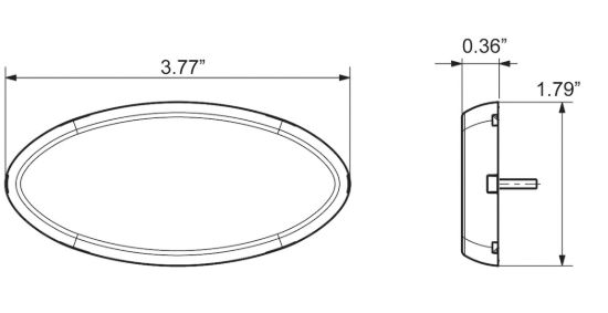 OPTRONICS LED 2X4 M/C;AMB;RFLX;BLCKBASE;HARDW - MCL0030ABB