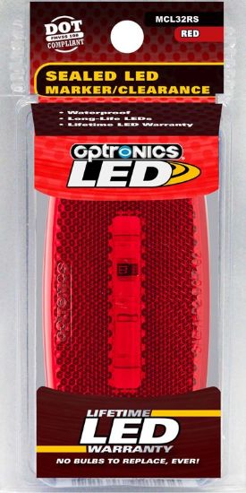 OPTRONICS LED M/C;OVAL;WHT; RED - MCL32RS