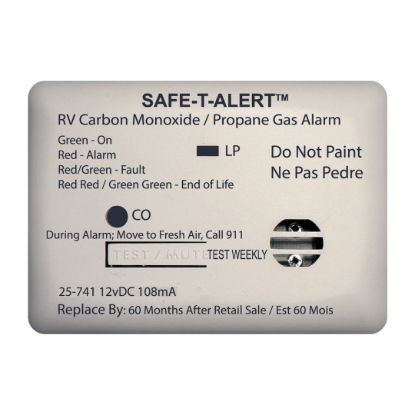 MTI INDUSTRY MINI LP/CO ALARM SURF WHT - 25741WT