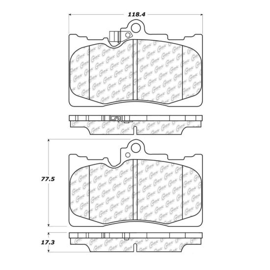 STOP TECH POSIQUIET SEMI MET PADS - 10411180