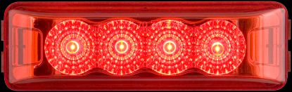 OPTRONICS 4 LED MIROFLEX THIN LINE;RED;POLY - MCL63RBP