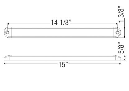OPTRONICS LED ULTRA THIN ID BAR RED - MCL70RS