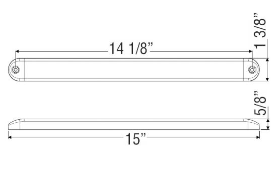 OPTRONICS LED ULTRA THIN ID BAR RED - MCL70RS