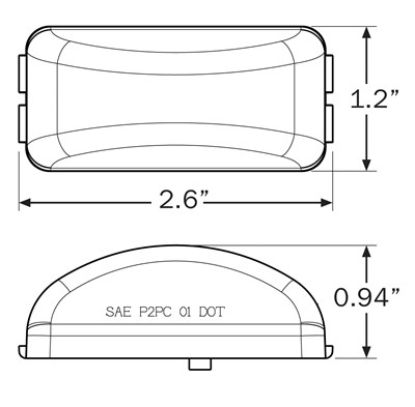 OPTRONICS LED MARK LIGHT MINI CHROME;AMBER - MCL91AB