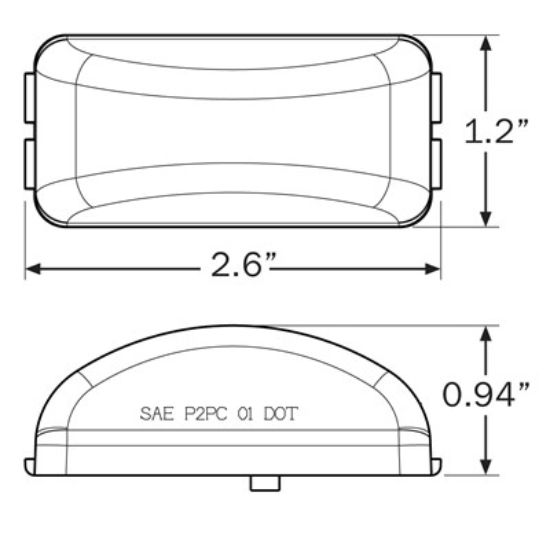 OPTRONICS LED MARK LIGHT MINI CHROME;AMBER - MCL91AB