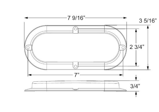 OPTRONICS 6 LED S/T/T;FLANGE/SURFACE;6IN;RED; - STL73RBP
