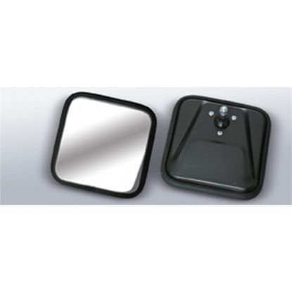 RUGGED RIDGE SQUARE MIRROR HEAD BLK - 1100202