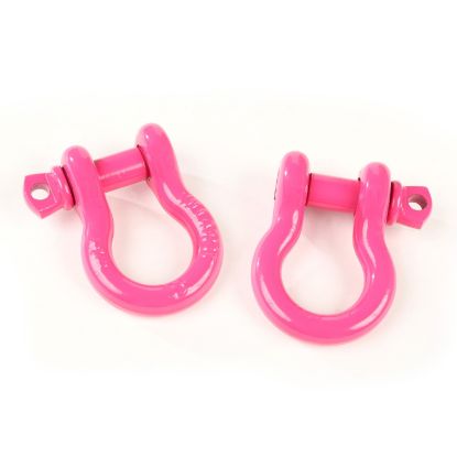 RUGGED RIDGE D-SHACKLES 3/4 INCH  PINK PAIR - 1123509