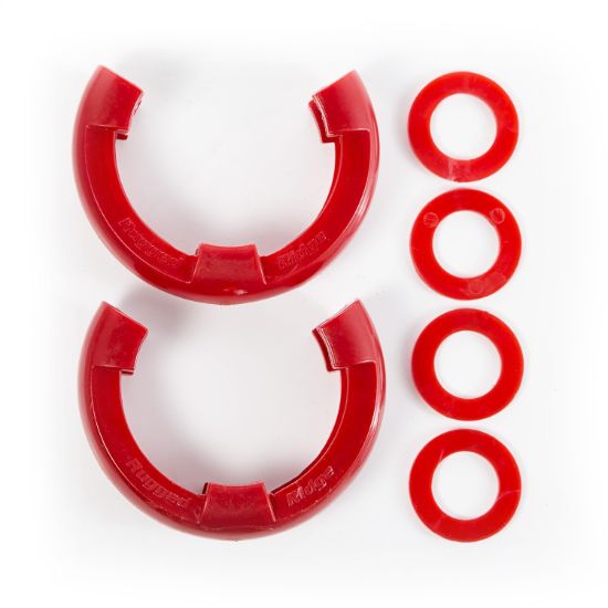 RUGGED RIDGE D-RING ISOLATOR KIT  RED - 1123531