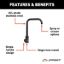 LIPPERT COMP SQUARE GOOSENECK FAUCET - BLACK MAT - 2021090597