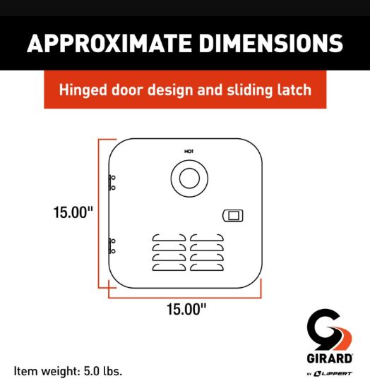 LIPPERT COMP DOOR KIT-SMALL- BLACK 2GWHDB - 2022107536
