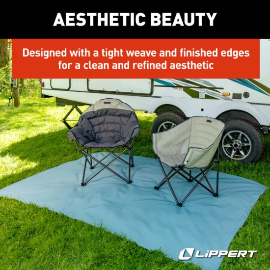 LIPPERT COMP LIPPERT OUTDOOR PATIO RUG - BLUE  8 - 2022115671