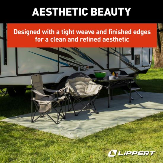 LIPPERT COMP LIPPERT OUTDOOR PATIO RUG - SAGE  8 - 2022115673