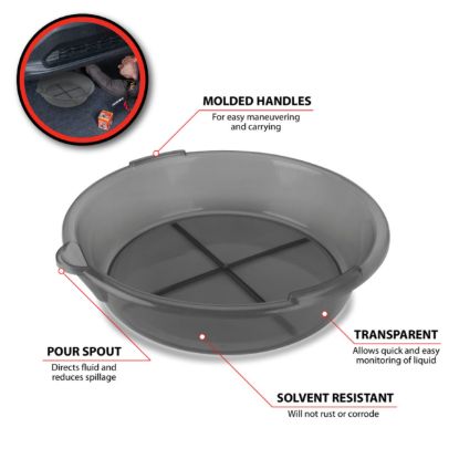 PERFORM TOOL CLEARVIEW7QT.PLASTICDRAINPAN - W4068