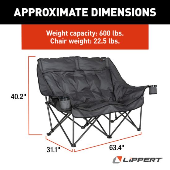 LIPPERT COMP BIG BEAR HEATED CAMP SOFA - DARK GR - 2024043335