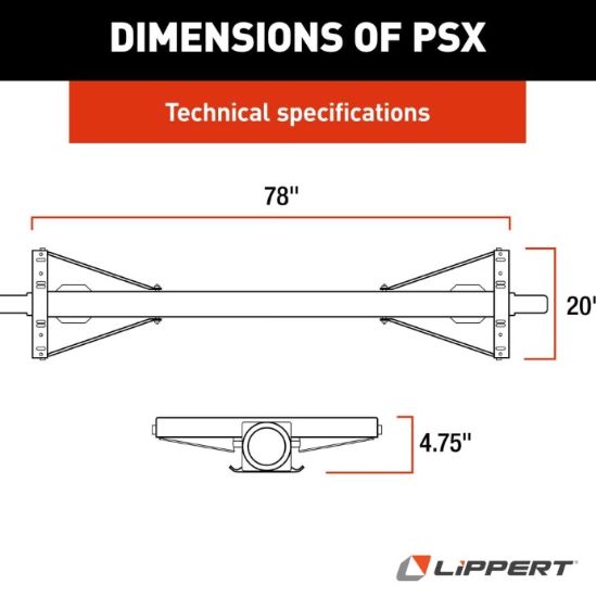 LIPPERT COMP PSX1 RV POWER JACK WITH HATCH - 2025012487