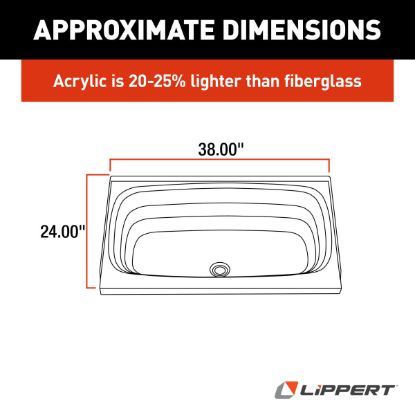 LIPPERT COMP PARCHMNT 24X38 CD TUB SPK - 209379