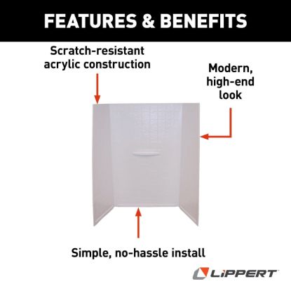 LIPPERT COMP WHITE PF 24X36X62 SURROUN - 210307