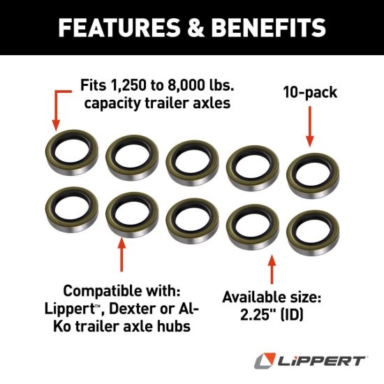 LIPPERT COMP GREASE SEAL 2.25' ID - 333963