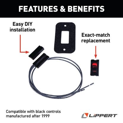 LIPPERT COMP BLACK SWITCH DOOR - 369299