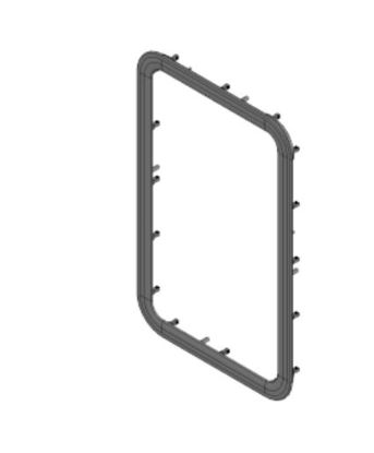 LIPPERT COMP WINDOW FRAME; LOW PROFILE W/ SEAL; - 711862