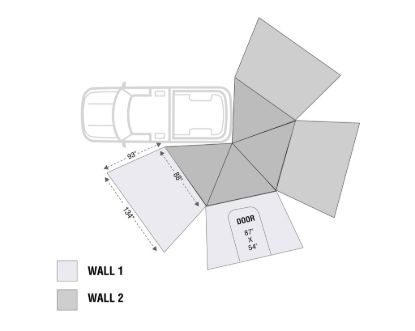 OVERLAND VCL NOMADIC 270 LT AWNING WALL 1 DRIVER - 18299909