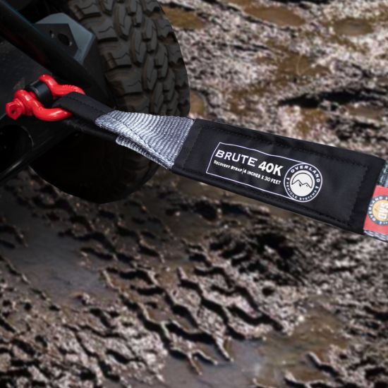 OVERLAND VCL TOW STRAP 4' X 30' GRAY WITH BLACK - 19099916