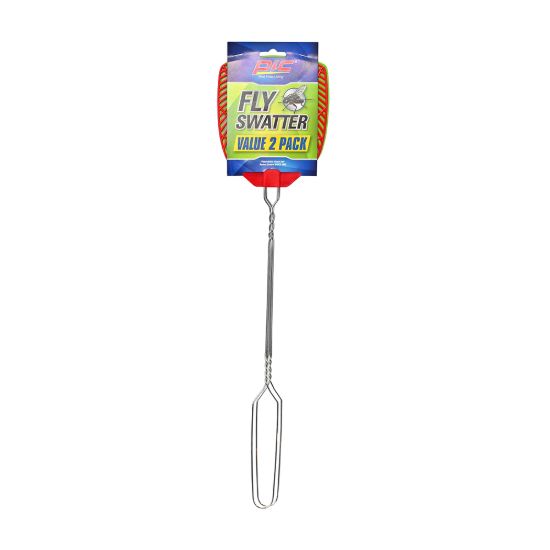 PIC CORP 2 PACK METAL HANDLE FLY SWATTERS - WIRE2PK