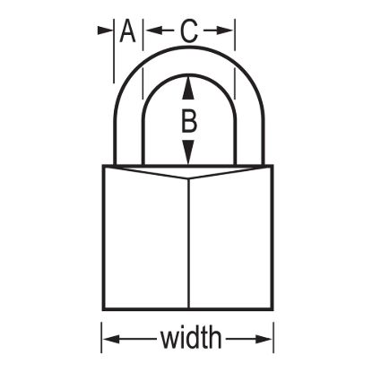 MASTERLOCK 1-11/16' BRASS LOCK - 140D