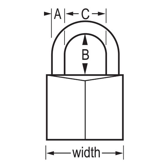 MASTERLOCK 1-11/16' BRASS LOCK - 140D