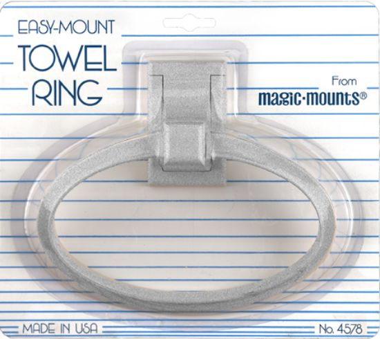 MAGIC MOUNTS TOWEL RING 1PK WHITE - 4578W