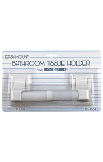 MAGIC MOUNTS BATH TISSUE HOLDER 1PK WH - 4584W