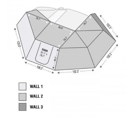 OVERLAND VCL XD NOMADIC 270 - AWNING WALL 1 W/BL - 19690004