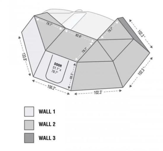 OVERLAND VCL XD NOMADIC 270 - AWNING WALL 1 W/BL - 19690004