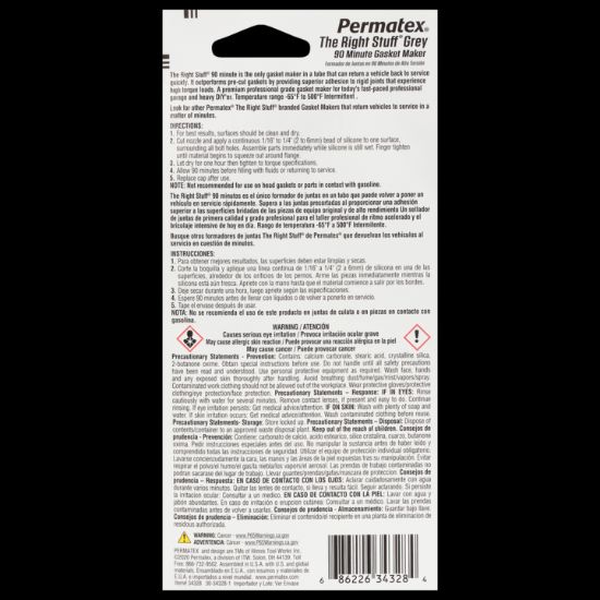 PERMTX-LOCKT PERMATEX  THE RIGHT STUFF   - GREY - 34328
