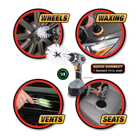 PERFORM TOOL 16PC POWER BRUSH DETAILING KIT - W4992