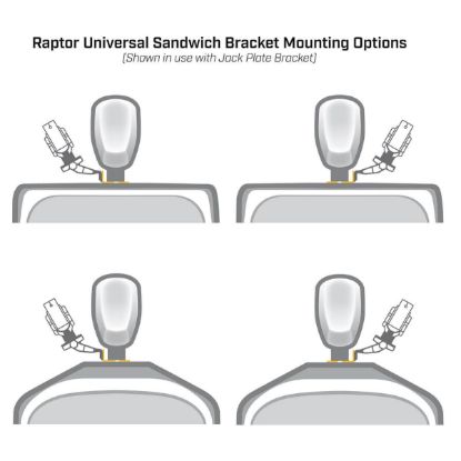 MINN KOTA RAPTOR UNIVERSAL SANDWICH ADPTR WH - 1810389