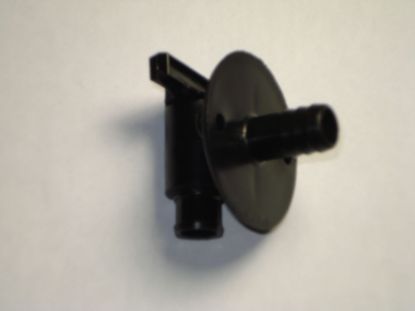 PETERSN MOLD DRAIN VALVE 1/2' BARB WITH FLANGE - 18958BLACK