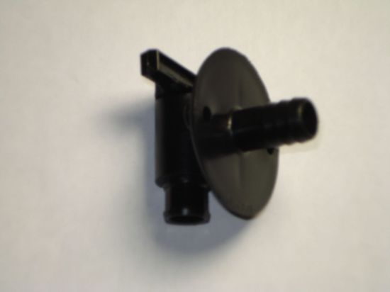 PETERSN MOLD DRAIN VALVE 1/2' BARB WITH FLANGE - 18958BLACK