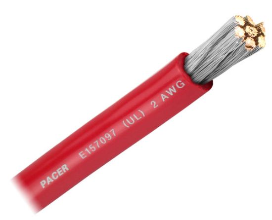 PACER 2 AWG UL RD TC WIRE 25FT RL - WUL2RD25