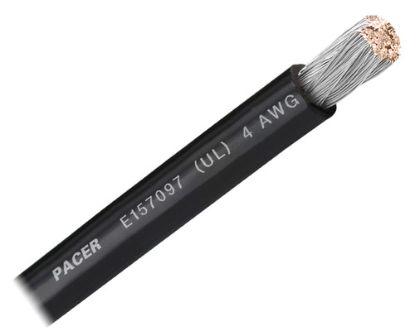 PACER 4 AWG UL BK TC WIRE 100FT RL - WUL4BK100