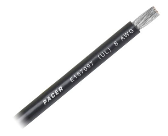 PACER 8 AWG UL BK TC WIRE 100FT RL - WUL8BK100