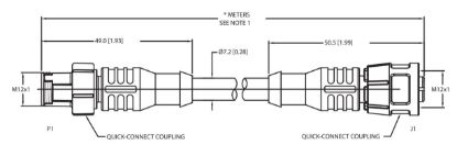 MARETRON NYLON TO METAL CONNECTOR CABLE - CMCG1QCF01
