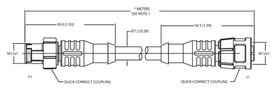 MARETRON NYLON TO METAL CONNECTOR CABLE - CMCG1QCF01