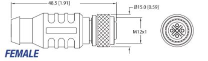 MARETRON TERMINATION RESISTOR  MICRO  FEMALE - TRCF