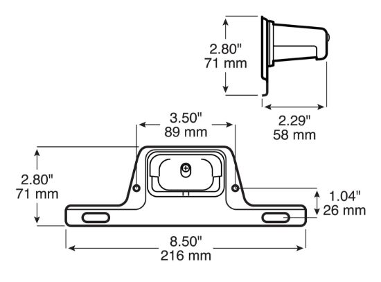 PETERSON MFG LICENSE LIGHT W/BRACKET - M436B